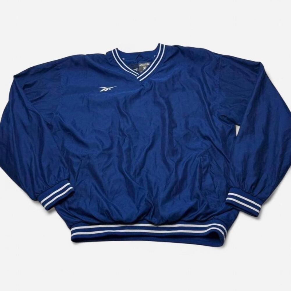 Vintage 90s Reebok Pullover Windbreaker Jacket Royal Blue Men’s XL Korea
